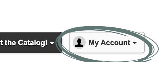 The top right corner of the auction site showing a My Account button
